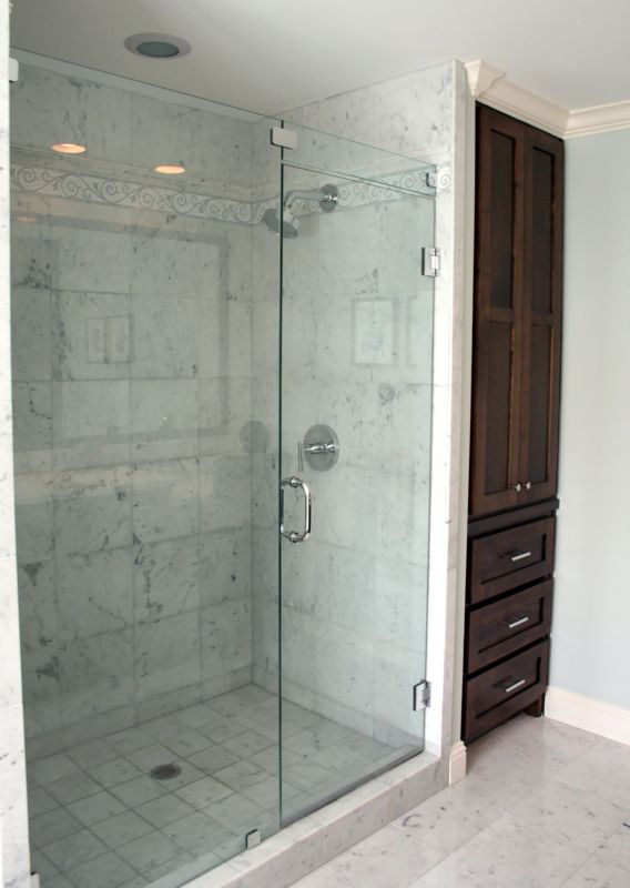 Minimalist Walk-In Shower with Frameless Glass